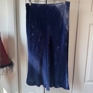 Banana Republic Deep Navy Velvet Maxi Skirt